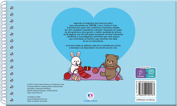 Comfy and Cozy Blue - Para Colorir - Imagem 2