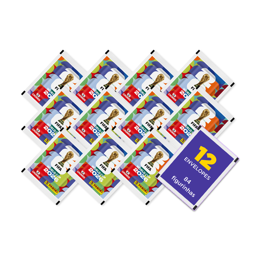 Copa do Mundo 2026 - Contém 12 Envelopes (84 Figurinhas)