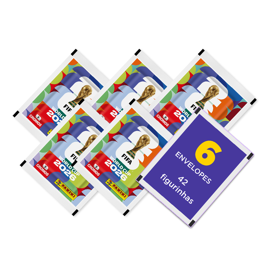 Copa do Mundo 2026 - Contém 6 Envelopes (42 Figurinhas)
