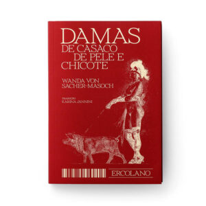 Damas de casaco de pele e chicote