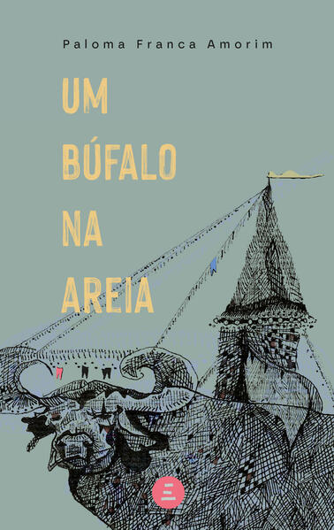 Um búfalo na areia
